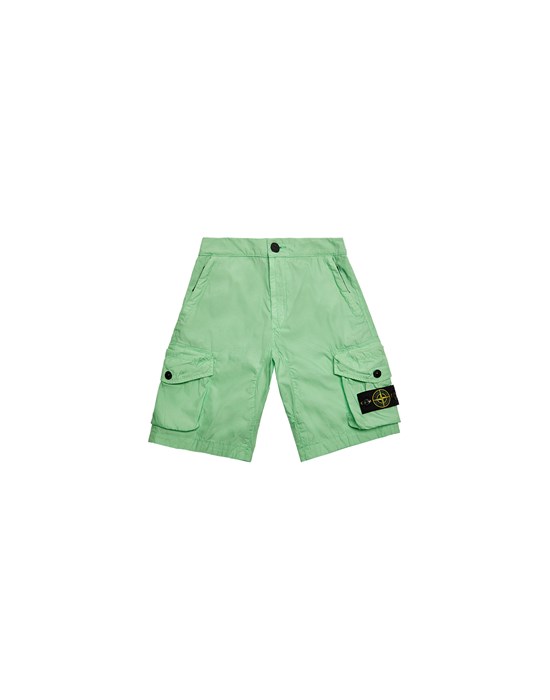 Bermuda shorts Man L0701 COTTON/POLYESTER CANVAS_GARMENT DYED LOOSE FIT Front STONE ISLAND KIDS