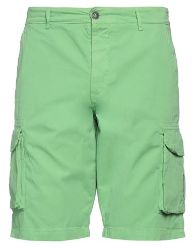 40weft Man Shorts & Bermuda Shorts Green Size 28 Cotton