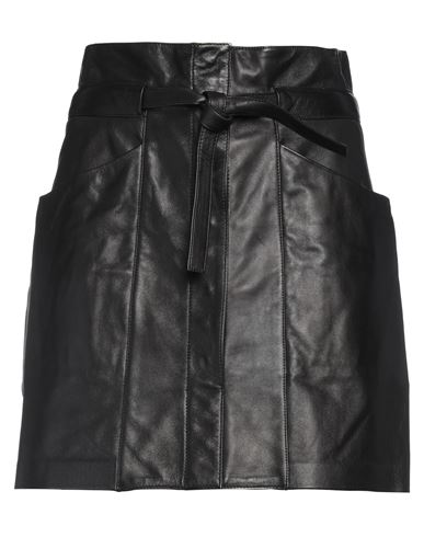 ISABEL MARANT ISABEL MARANT WOMAN MINI SKIRT BLACK SIZE 6 LAMBSKIN 
