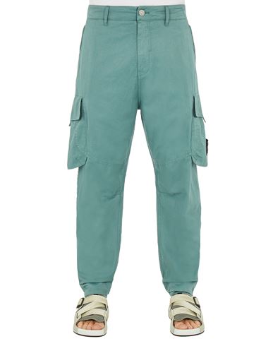 STONE ISLAND SHADOW PROJECT 30318 STRETCH CAVALRY COTTON LYOCELL_CHAPTER 1 TROUSERS Man Sage Green USD 540