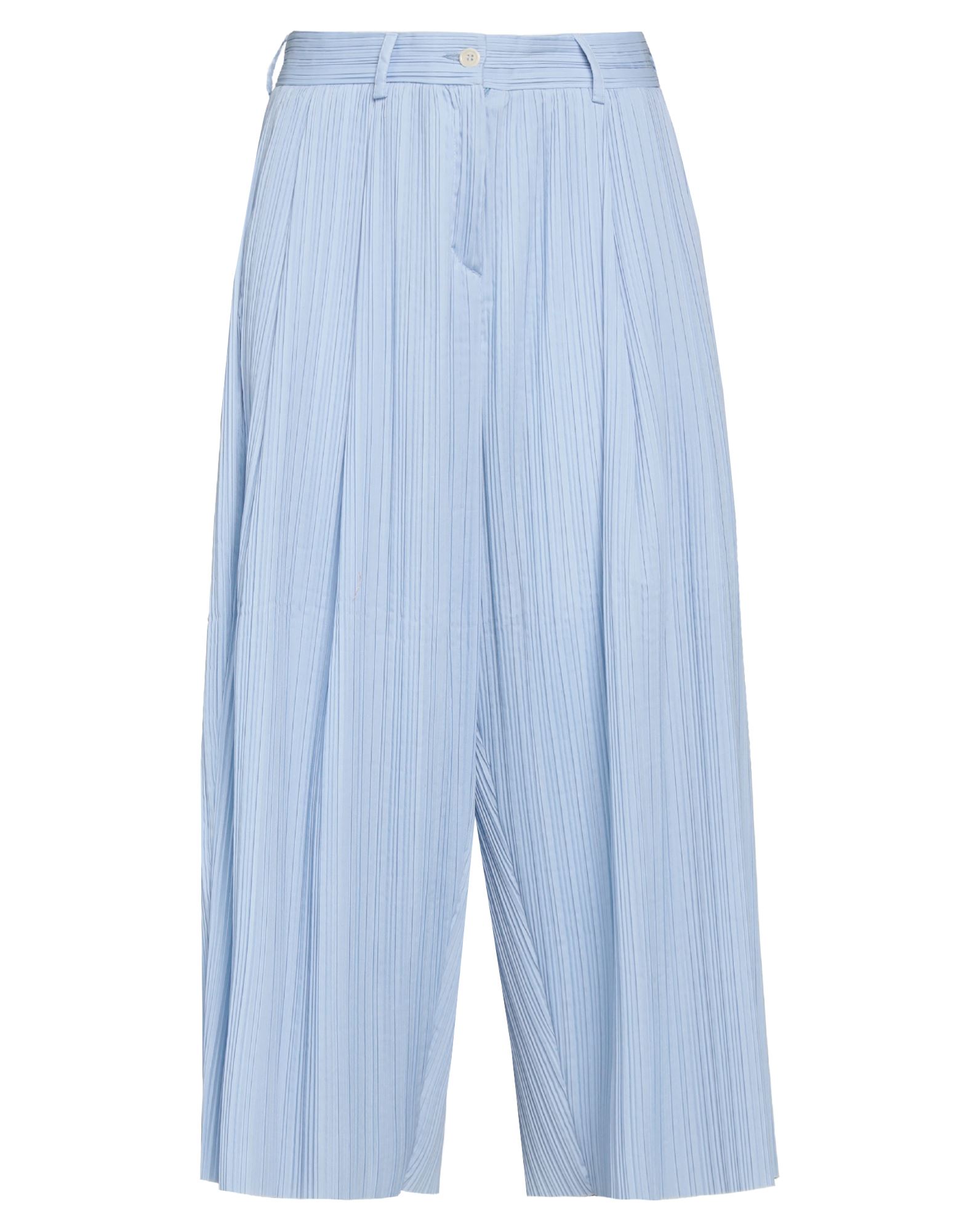 Shop Jejia Woman Cropped Pants Sky Blue Size 8 Polyester, Cotton