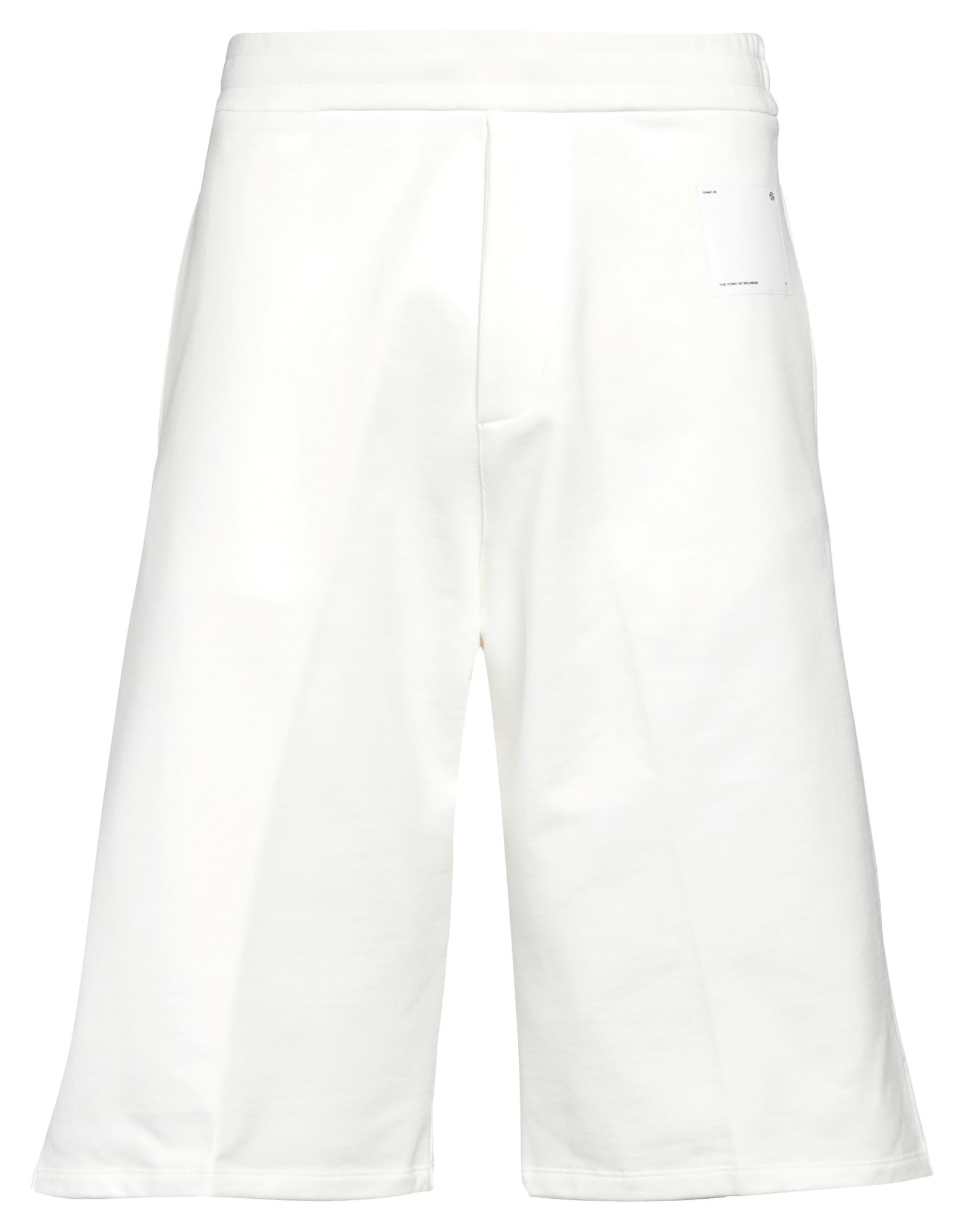Oamc Man Shorts & Bermuda Shorts White Size L Cotton, Elastane
