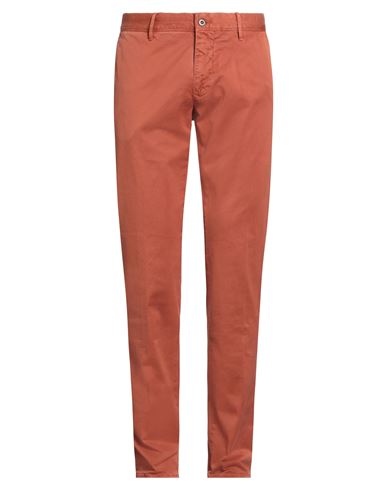 Incotex Slacks Man Pants Rust Size 35 Cotton, Elastane In Brown