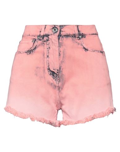 Msgm Woman Denim Shorts Salmon Pink Size 4 Cotton