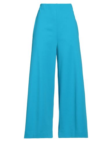 Harris Wharf London Woman Pants Azure Size 10 Polyester, Elastane In Blue