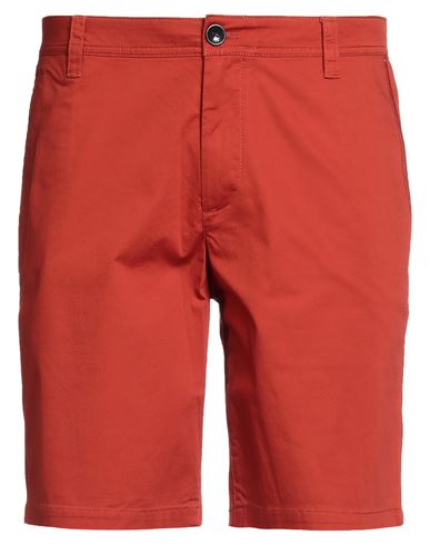 Armani Exchange Man Shorts & Bermuda Shorts Rust Size 28 Cotton, Elastane In Red
