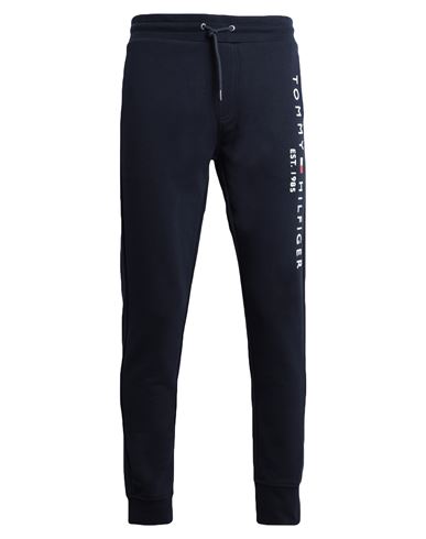 Tommy Hilfiger Tommy Logo Sweatpants Man Pants Midnight Blue Size Xxl Cotton
