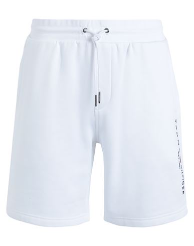 Tommy Hilfiger Tommy Logo Sweatshorts Man Shorts & Bermuda Shorts White Size L Organic Cotton, Polye