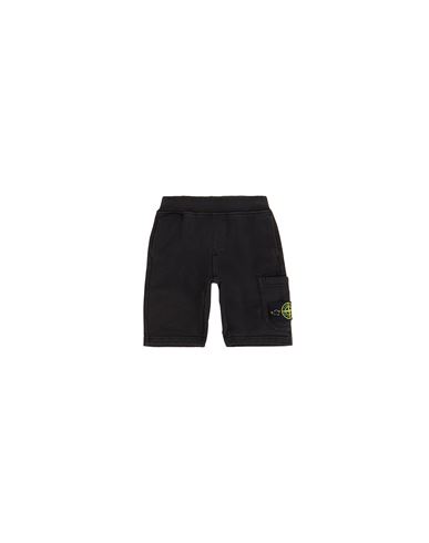 stone island black cotton shorts