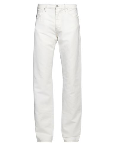 Armani Jeans Man Pants Off White Size 31 Cotton, Linen In Off White