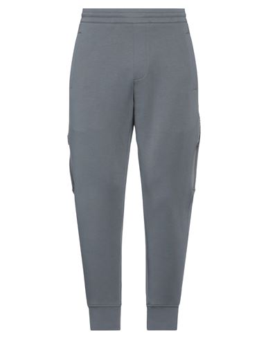 Emporio Armani Man Pants Lead Size L Cotton, Polyester, Elastane, Polyamide In Grey
