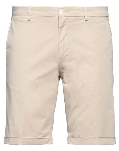 Shop Luca Bertelli Man Shorts & Bermuda Shorts Beige Size 38 Cotton, Elastane