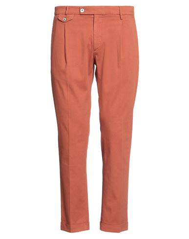 Michael Coal Man Pants Rust Size 34 Cotton, Elastane In Red