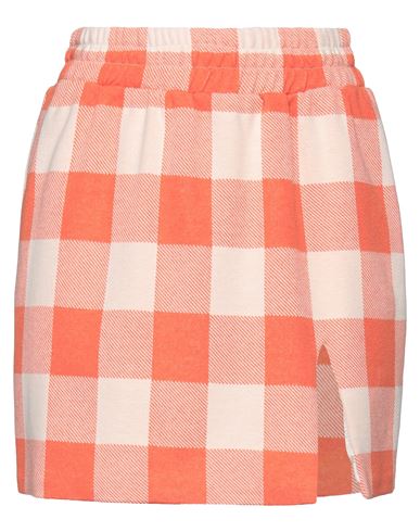 Haveone Woman Mini Skirt Orange Size M Polyester, Cotton, Elastane
