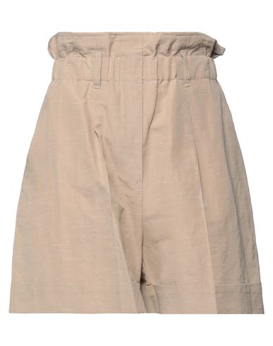 Momoní Woman Shorts & Bermuda Shorts Light Brown Size 6 Cotton, Linen, Silk In Beige