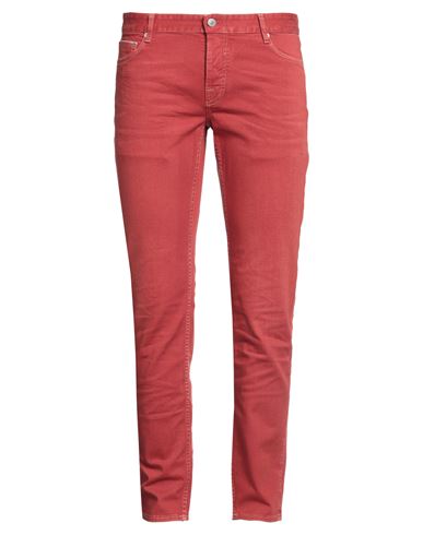 Shop Care Label Man Jeans Brick Red Size 28 Cotton, Elastane