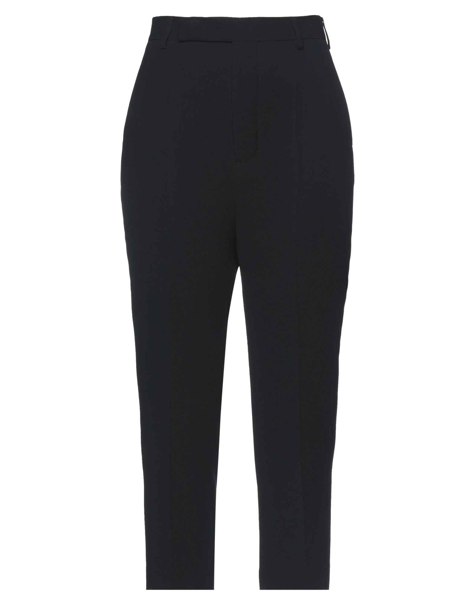 Rick Owens Woman Cropped Pants Black Size 6 Virgin Wool, Viscose In Black
