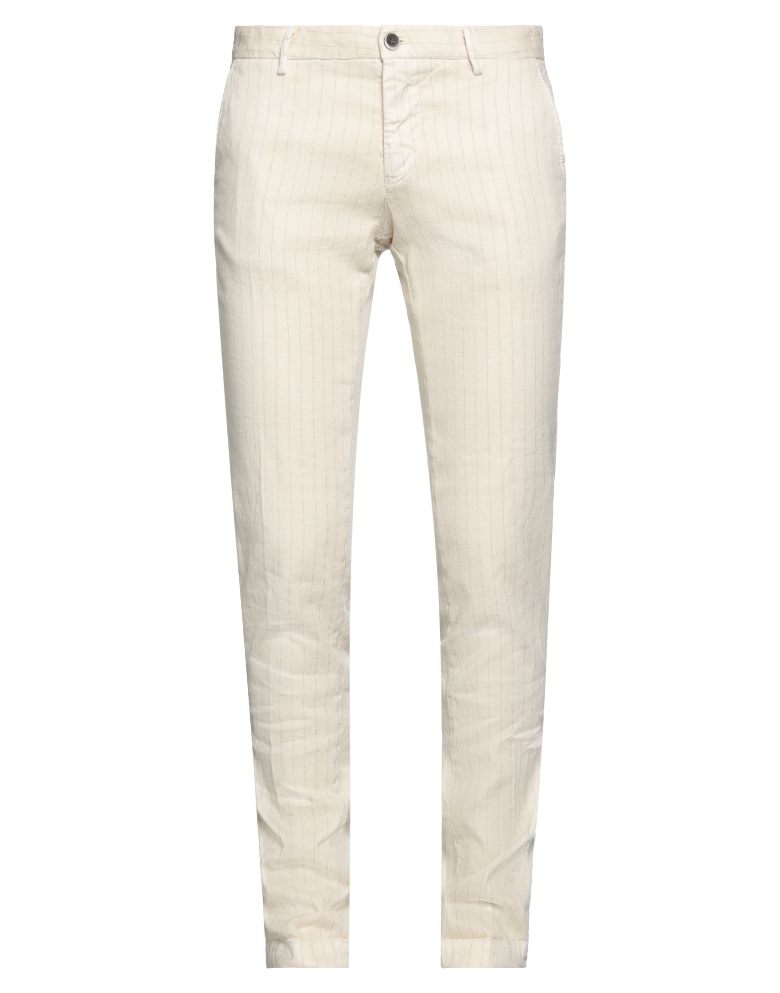 Mason's Man Pants Beige Size 32 Linen, Cotton, Polyester, Elastane In White
