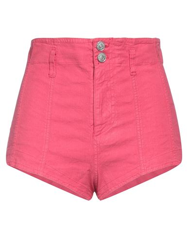Isabel Marant Woman Shorts & Bermuda Shorts Garnet Size 2 Linen, Cotton, Elastane In Red