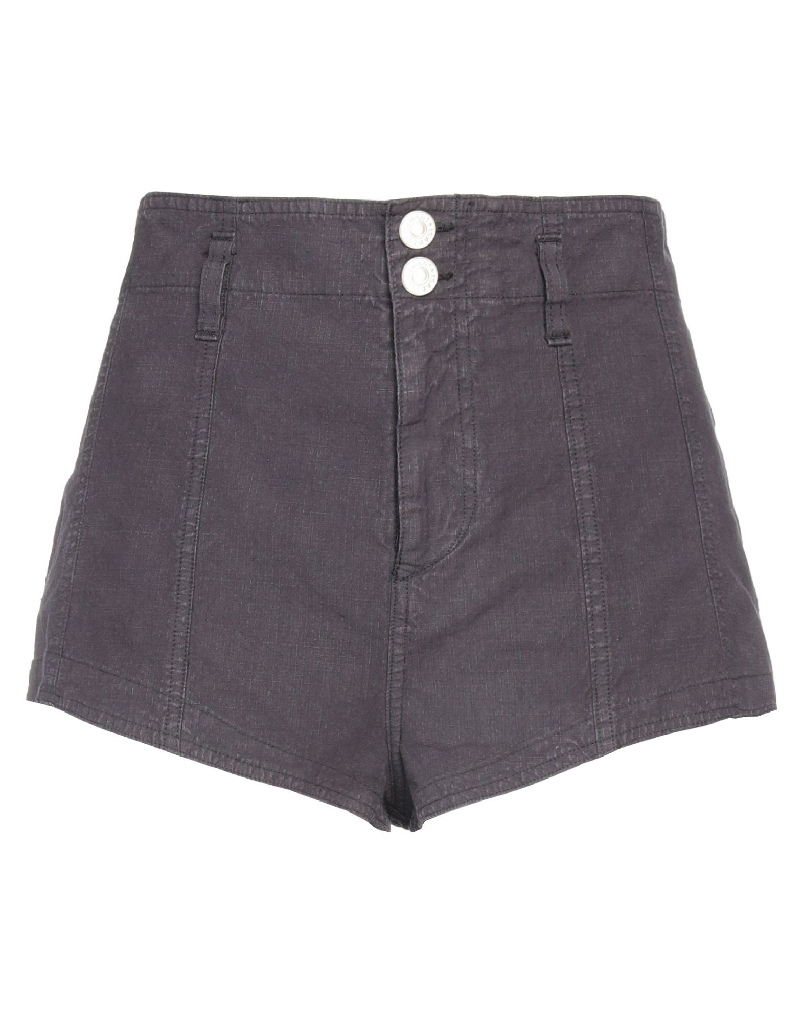 Isabel Marant Woman Shorts & Bermuda Shorts Dark Purple Size 8 Linen, Cotton, Elastane