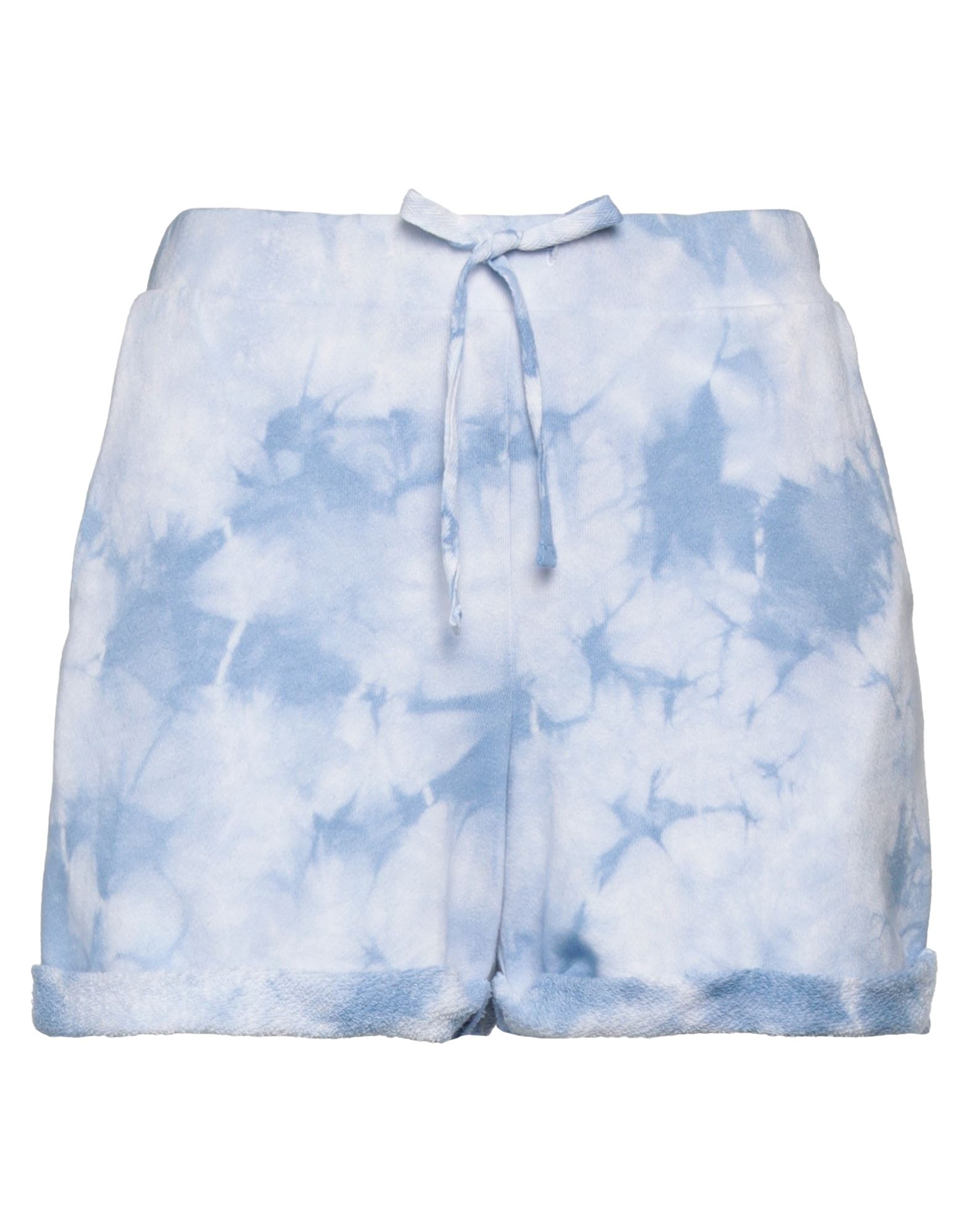 Michael Stars Woman Shorts & Bermuda Shorts Sky Blue Size L Polyester, Cotton, Elastane