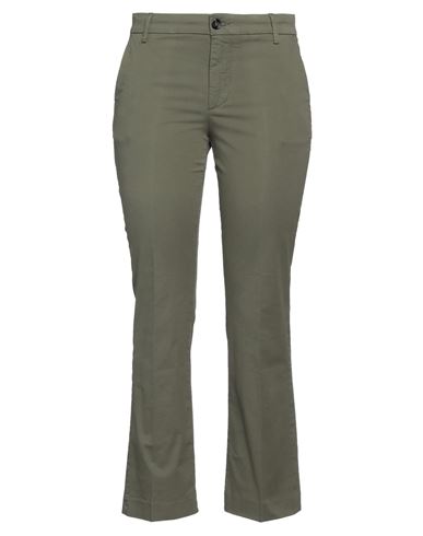 Shop True Nyc Woman Pants Military Green Size 29 Cotton, Elastane
