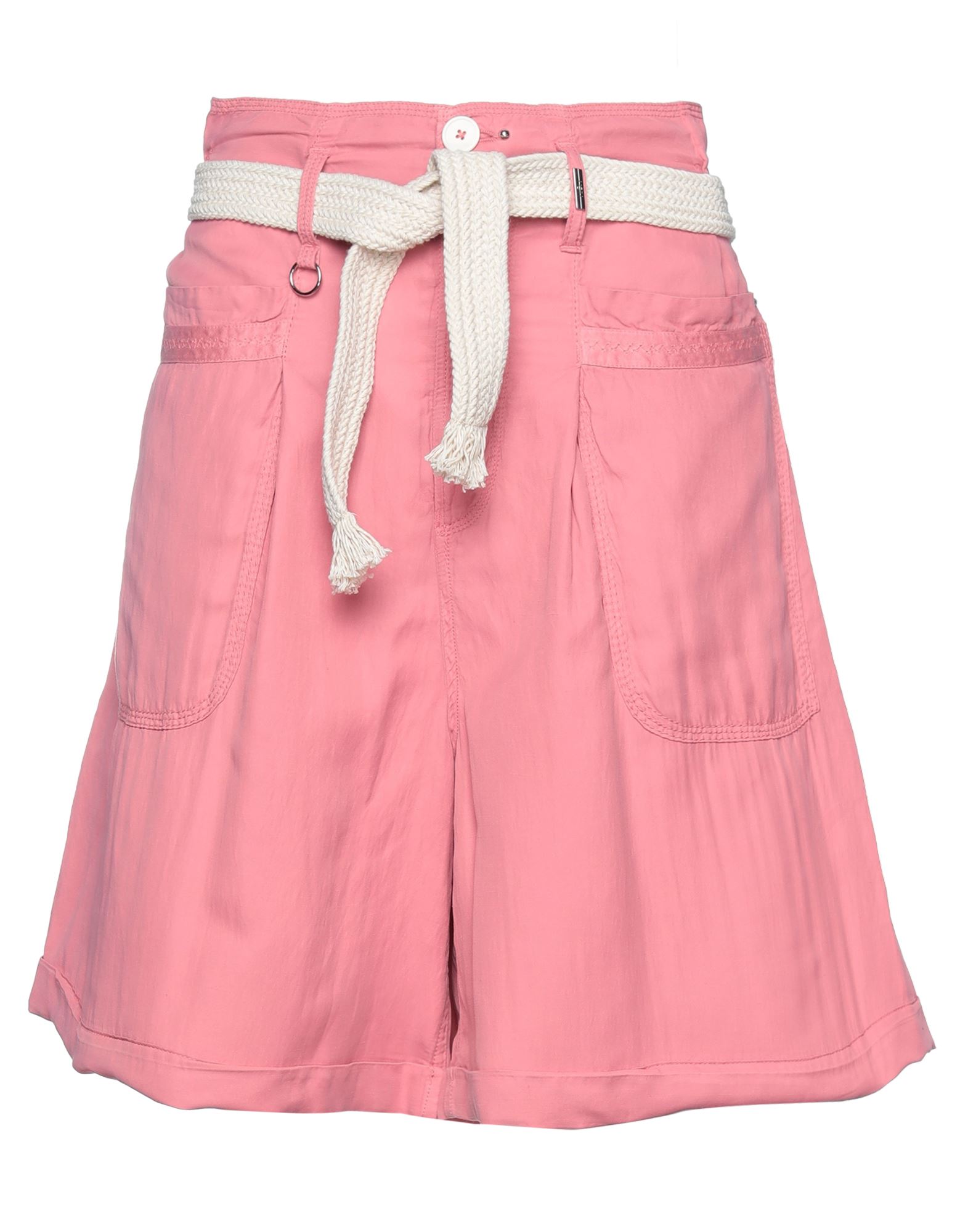 High Woman Shorts & Bermuda Shorts Pastel Pink Size 10 Cupro, Linen, Cotton