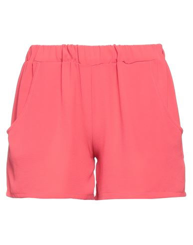 Fracomina Woman Shorts & Bermuda Shorts Coral Size M Polyester, Elastane In Red