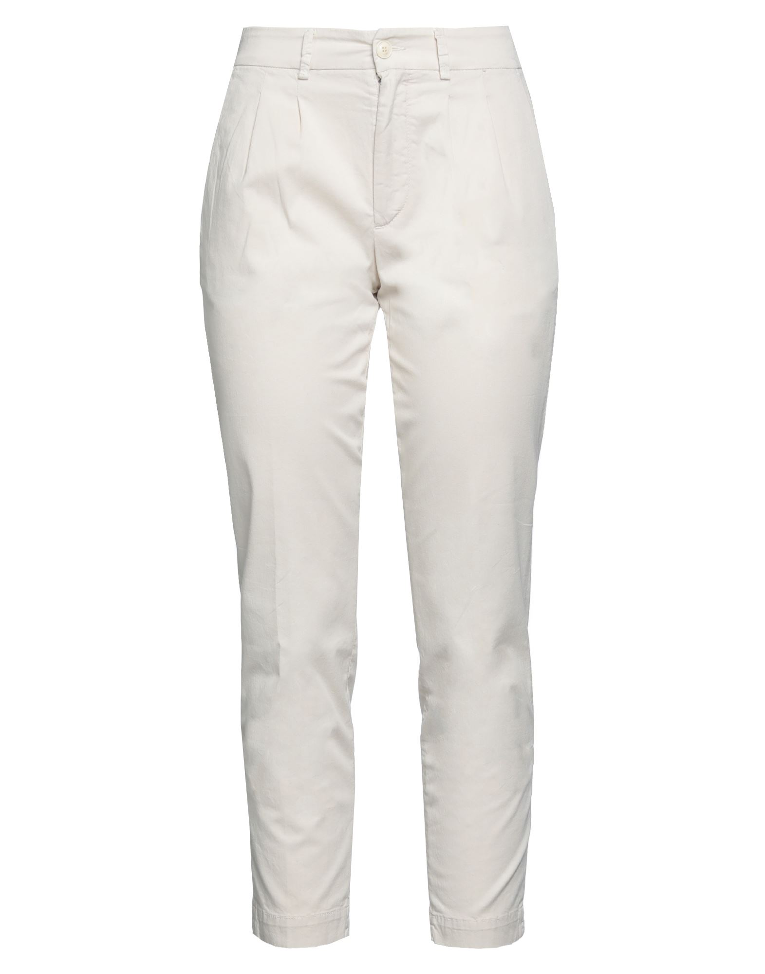 Shop People (+)  Woman Pants Ivory Size 4 Cotton, Elastane In White