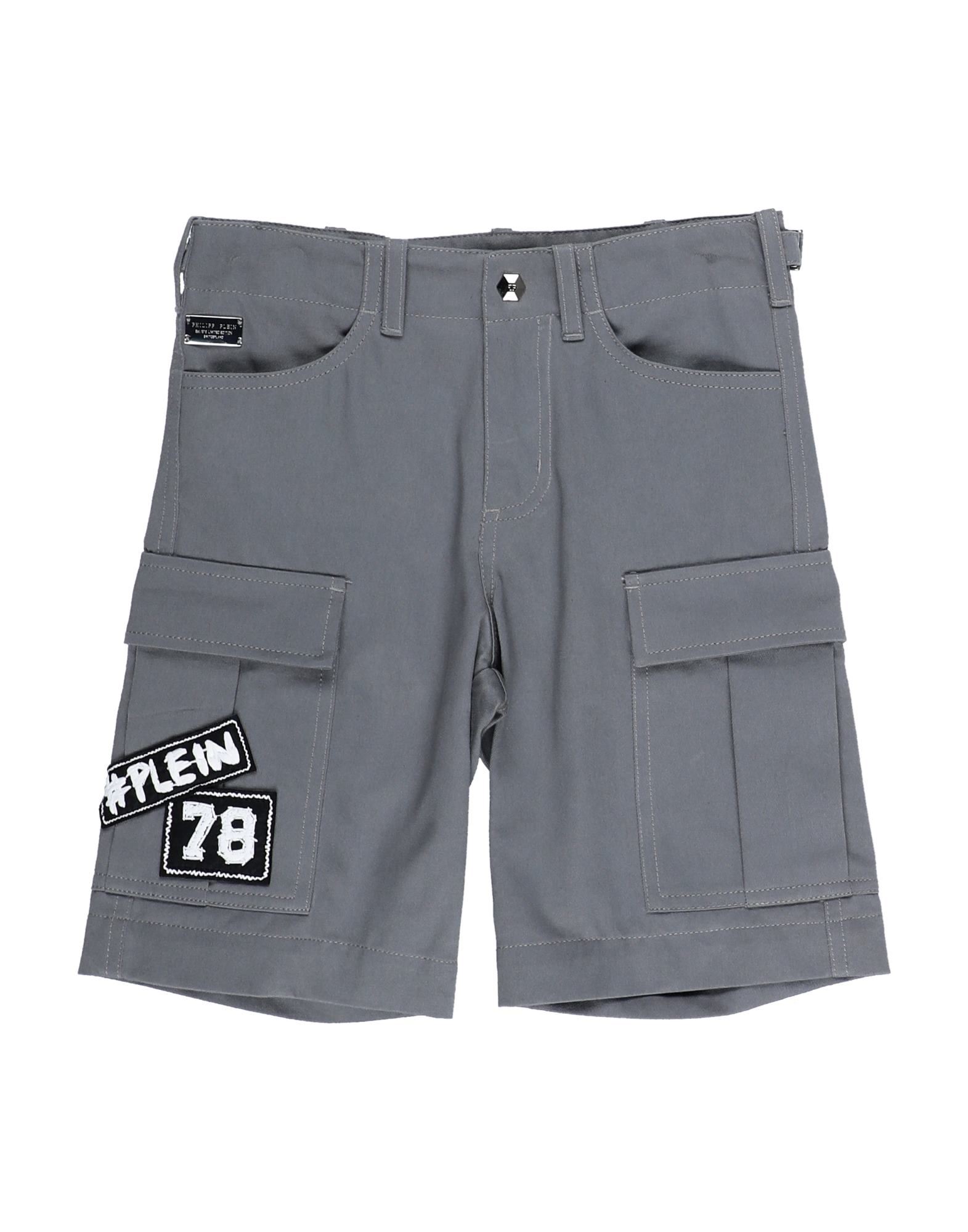 Philipp Plein Kids'  Toddler Boy Shorts & Bermuda Shorts Grey Size 6 Cotton, Elastane