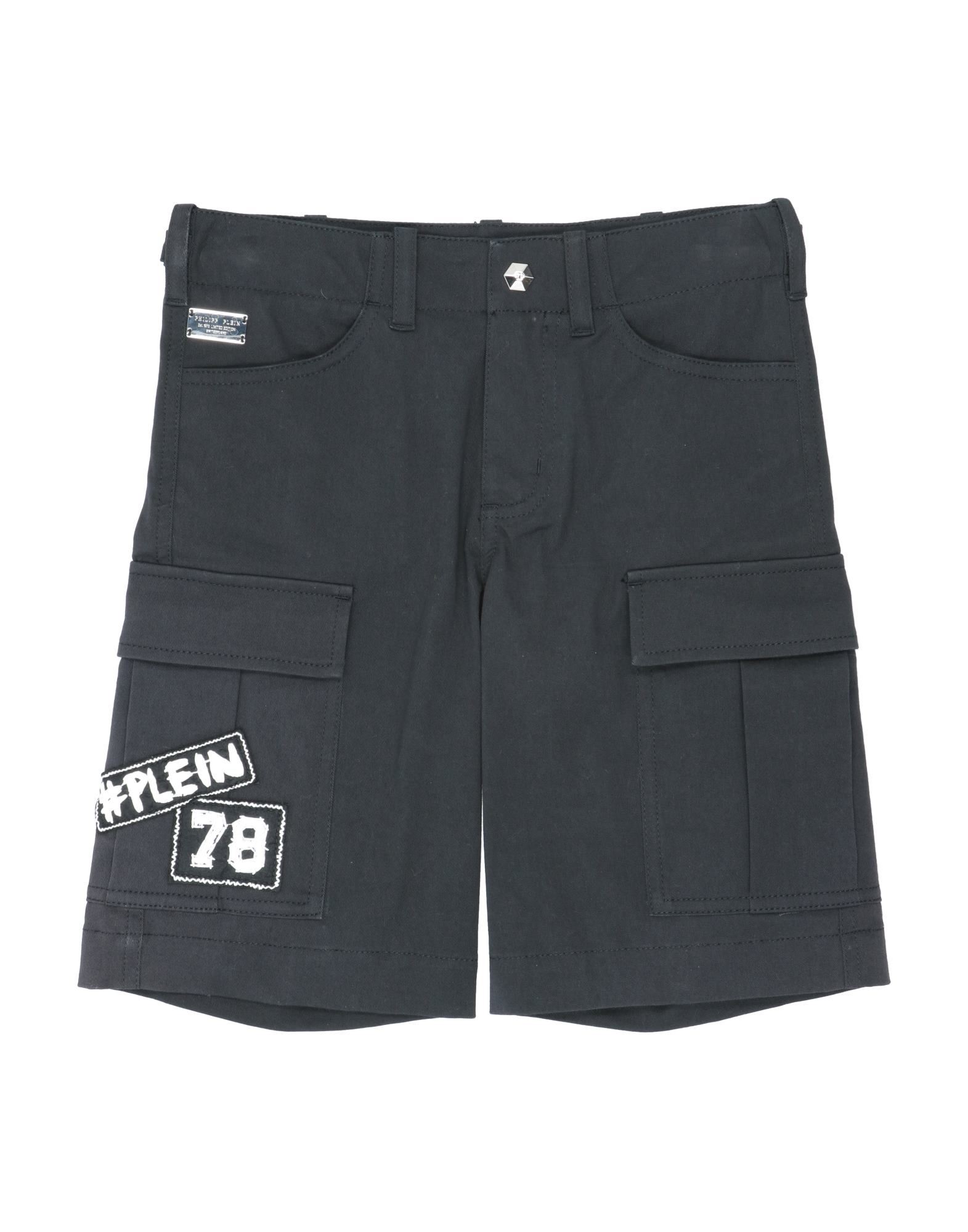 Philipp Plein Kids'  Toddler Boy Shorts & Bermuda Shorts Black Size 6 Cotton, Elastane