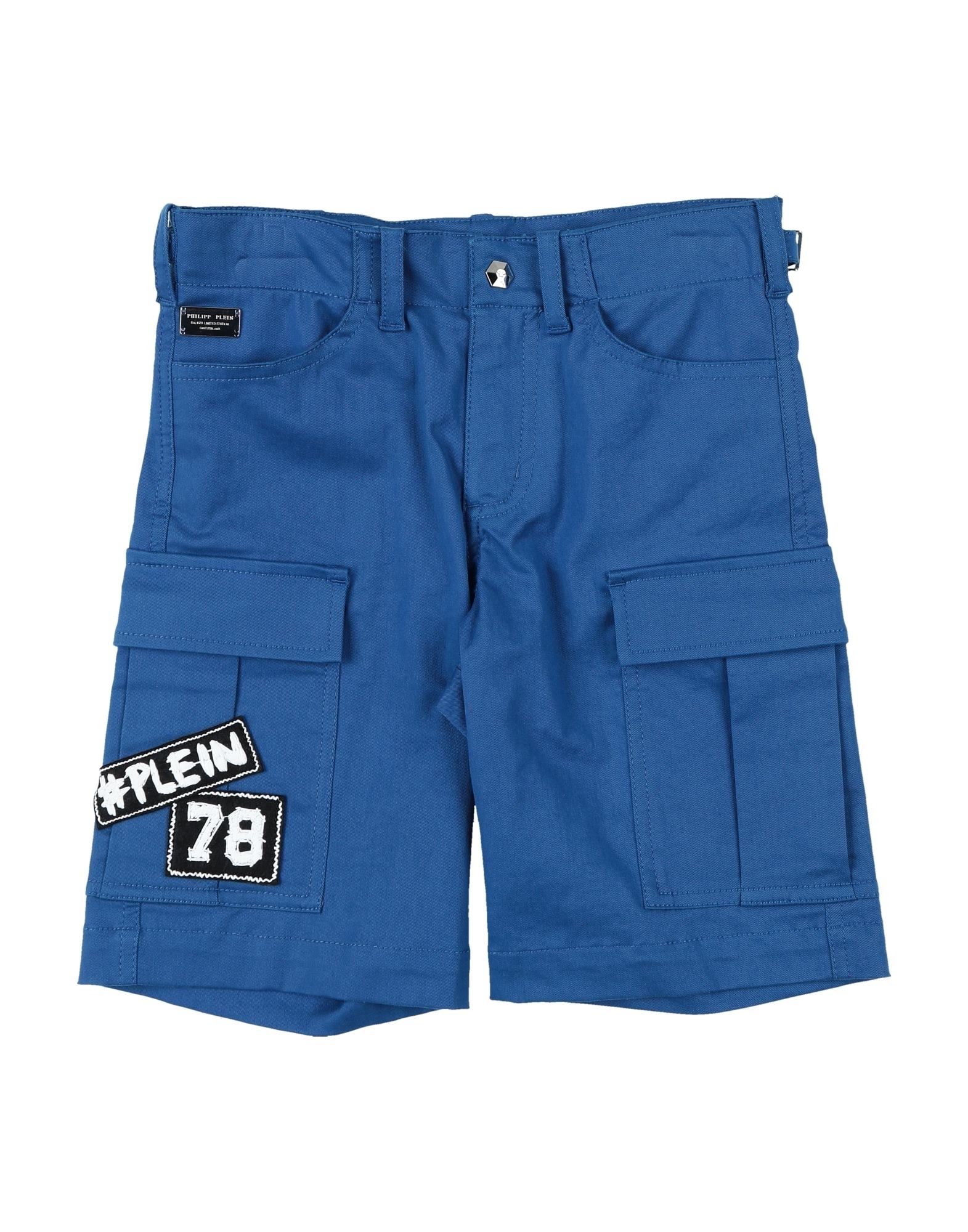 Philipp Plein Kids'  Toddler Boy Shorts & Bermuda Shorts Blue Size 6 Cotton, Elastane