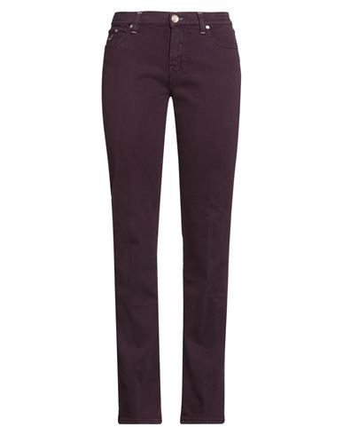 Jacob Cohёn Woman Jeans Plum Size 31 Cotton, Elastane In Purple