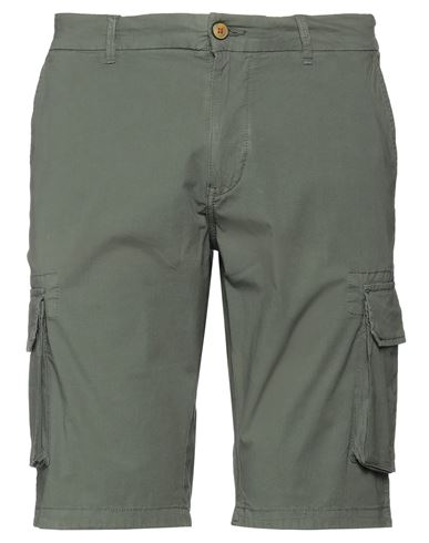 Impure Man Shorts & Bermuda Shorts Military Green Size 30 Cotton, Elastane