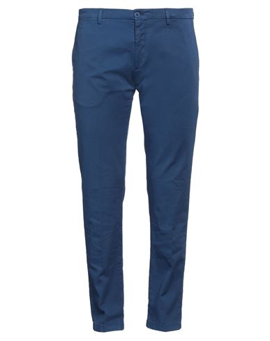 MARTIN ZELO MARTIN ZELO MAN PANTS BLUE SIZE 38 COTTON, ELASTANE