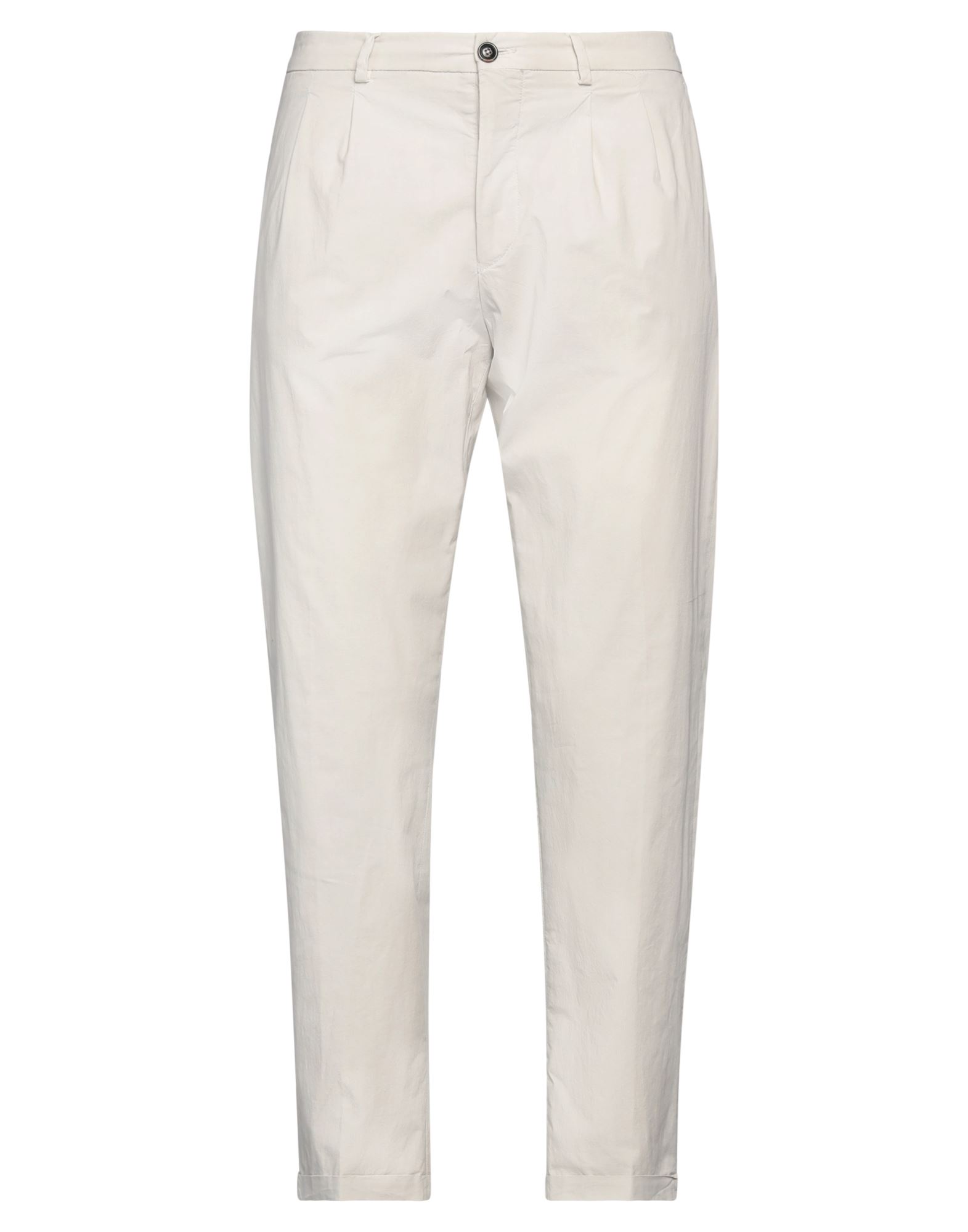 Shop People (+)  Man Pants Light Grey Size 36 Cotton, Elastane