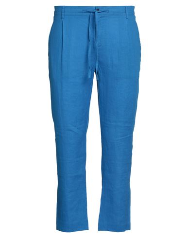 Grey Daniele Alessandrini Man Pants Azure Size 36 Linen In Blue