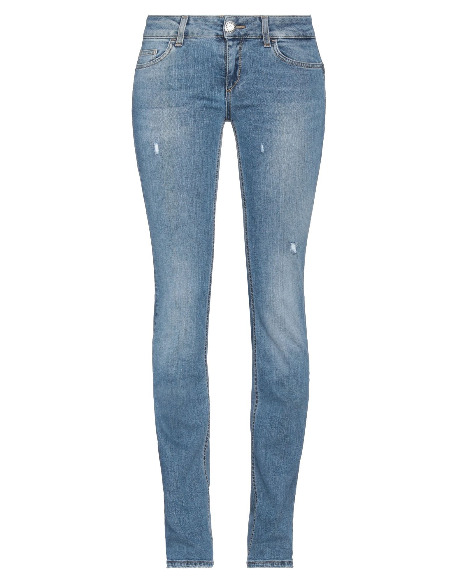 Shop Liu •jo Woman Jeans Blue Size 26w-34l Cotton, Elastane