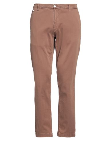 Replay Man Pants Brown Size 36w-32l Cotton, Polyester, Elastane In Brown