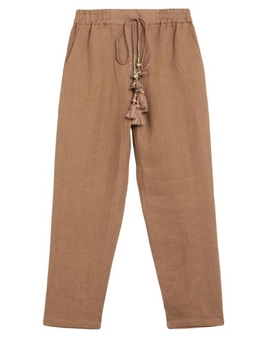 Christian Pellizzari Woman Pants Khaki Size 8 Linen In Beige