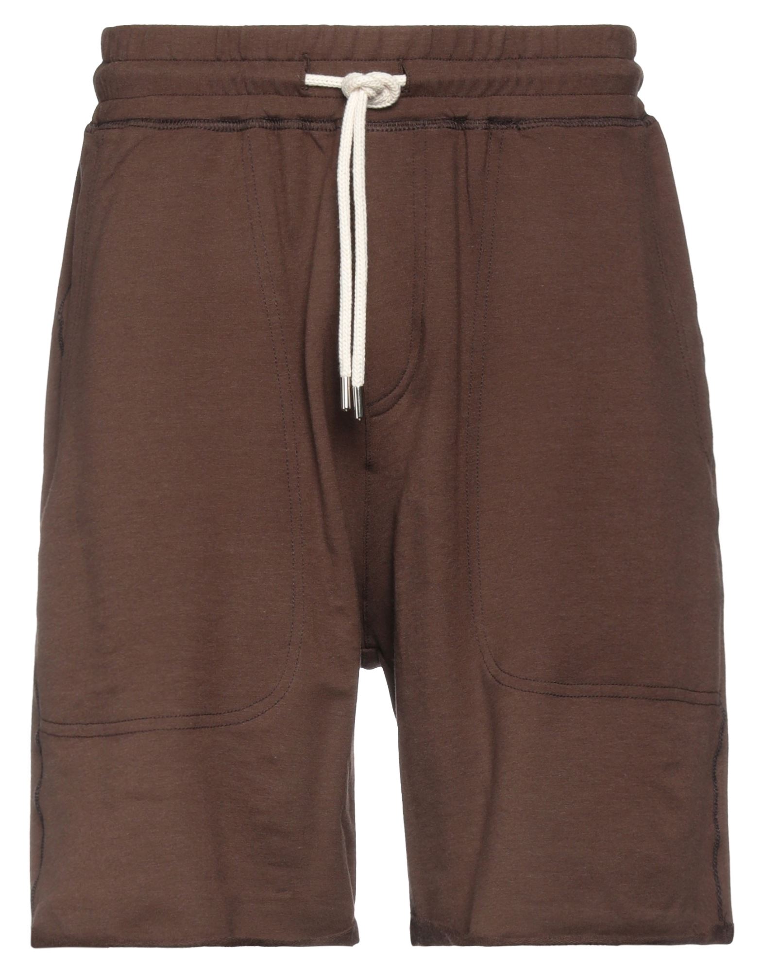 Donvich Man Shorts & Bermuda Shorts Cocoa Size L Cotton, Elastane In Brown