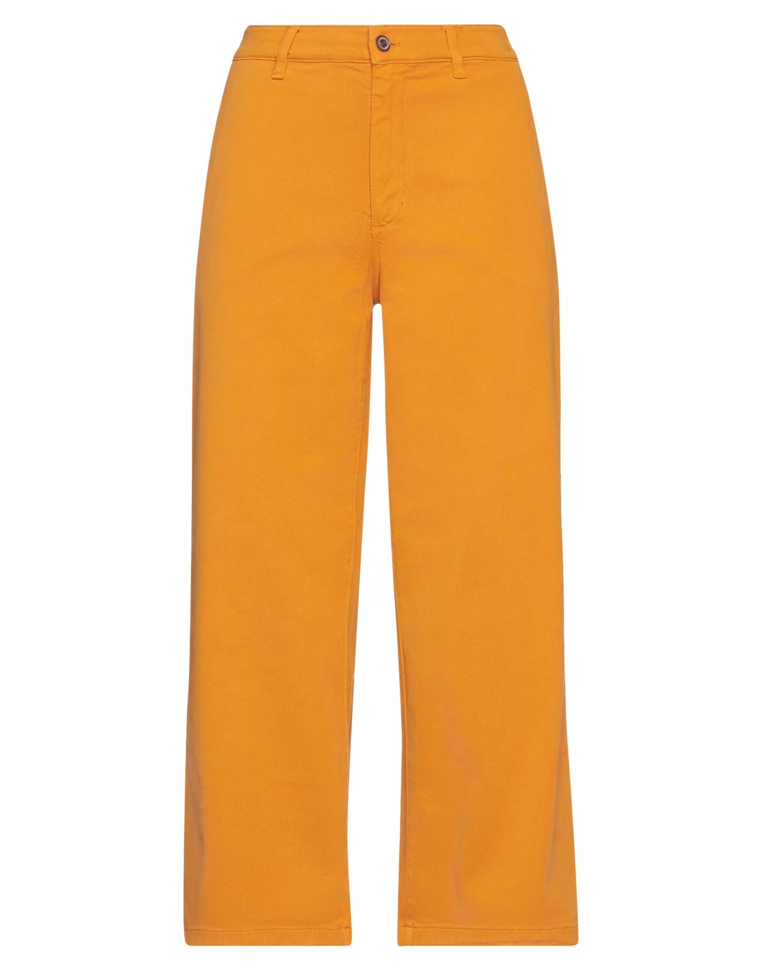 Shop Avantgar Denim By European Culture Woman Pants Ocher Size 29 Cotton, Polyester, Elastane In Yellow