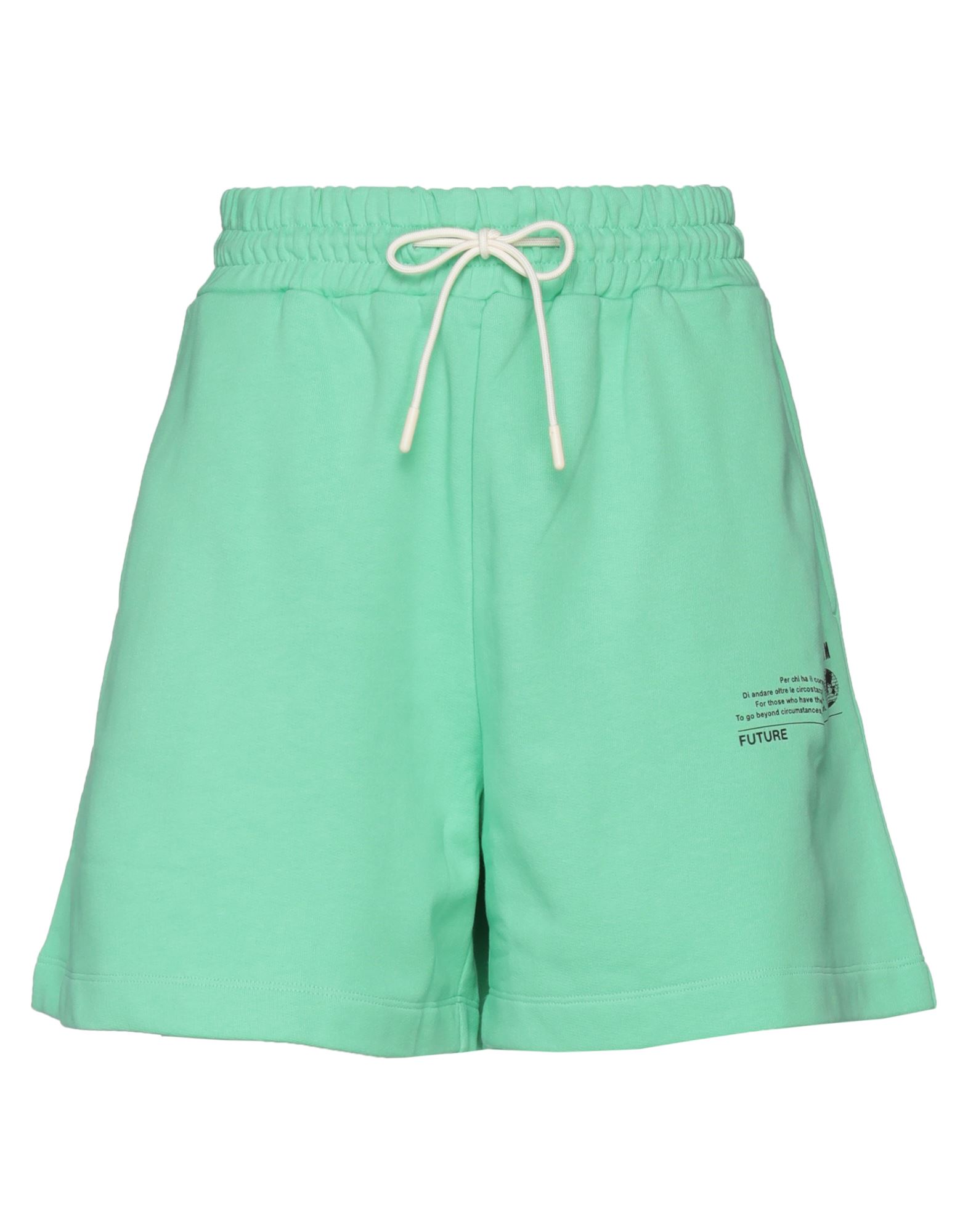 Msgm Woman Shorts & Bermuda Shorts Green Size L Cotton