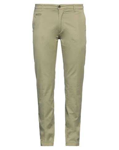 Shop Re-hash Re_hash Man Pants Light Green Size 38 Cotton, Elastane