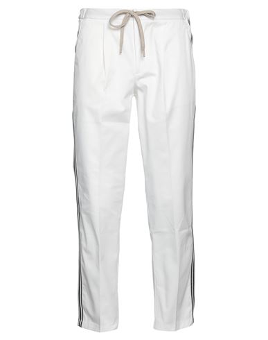 Baronio Man Pants White Size 35 Cotton, Elastane