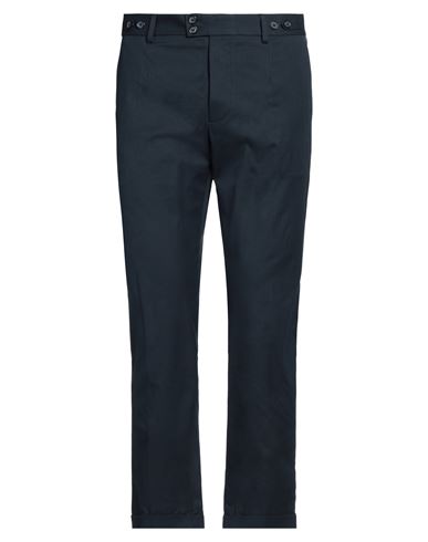 Dolce & Gabbana Man Pants Navy Blue Size 42 Cotton, Goat Skin, Elastane
