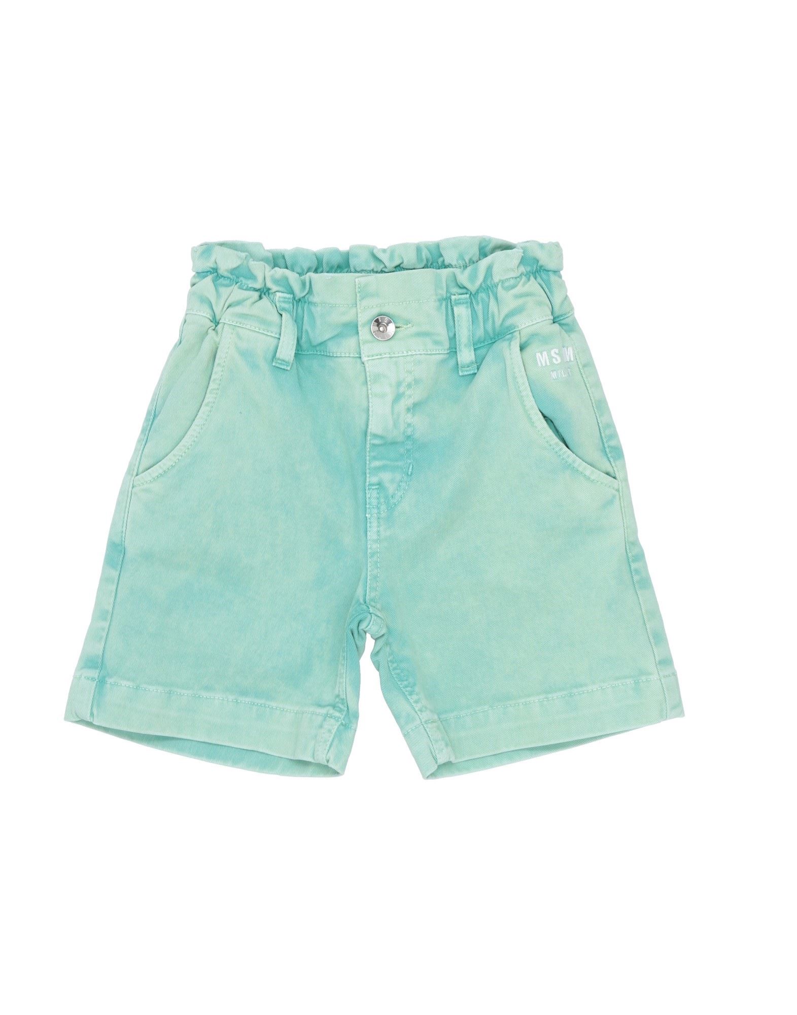 Msgm Kids'  Toddler Girl Shorts & Bermuda Shorts Green Size 4 Cotton, Elastane