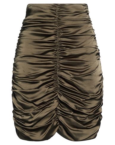 Jijil Woman Mini Skirt Military Green Size 4 Viscose