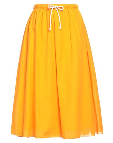 American Vintage Woman Midi Skirt Orange Size L Cotton