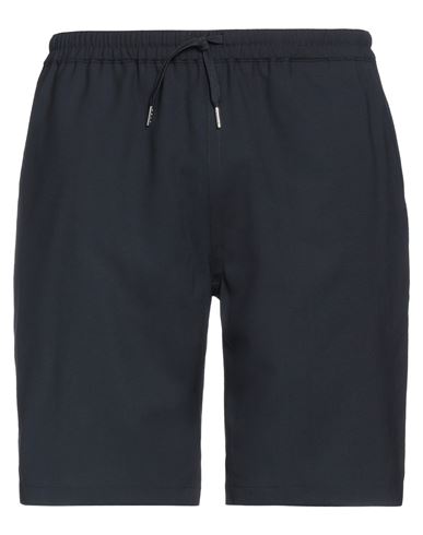Sandro Man Shorts & Bermuda Shorts Navy Blue Size 24 Wool, Polyester, Elastane